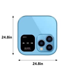 GJX Keypad Phones,Compact Cell Phone with Dual SIM,16GB Flip Phone,Blue Small Phone - Thumbnail 2