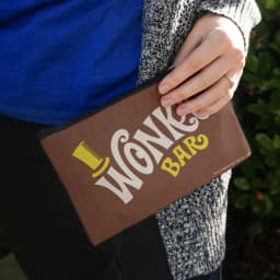 Willy Wonka and the Chocolate Factory Wonka Bar Logo Pencil Pen Organizer Zipper Pouch Case - Thumbnail 3