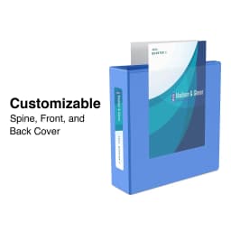 Staples Heavy Duty 3" 3-Ring View Binder Periwinkle (24694) 82665 - Thumbnail 2
