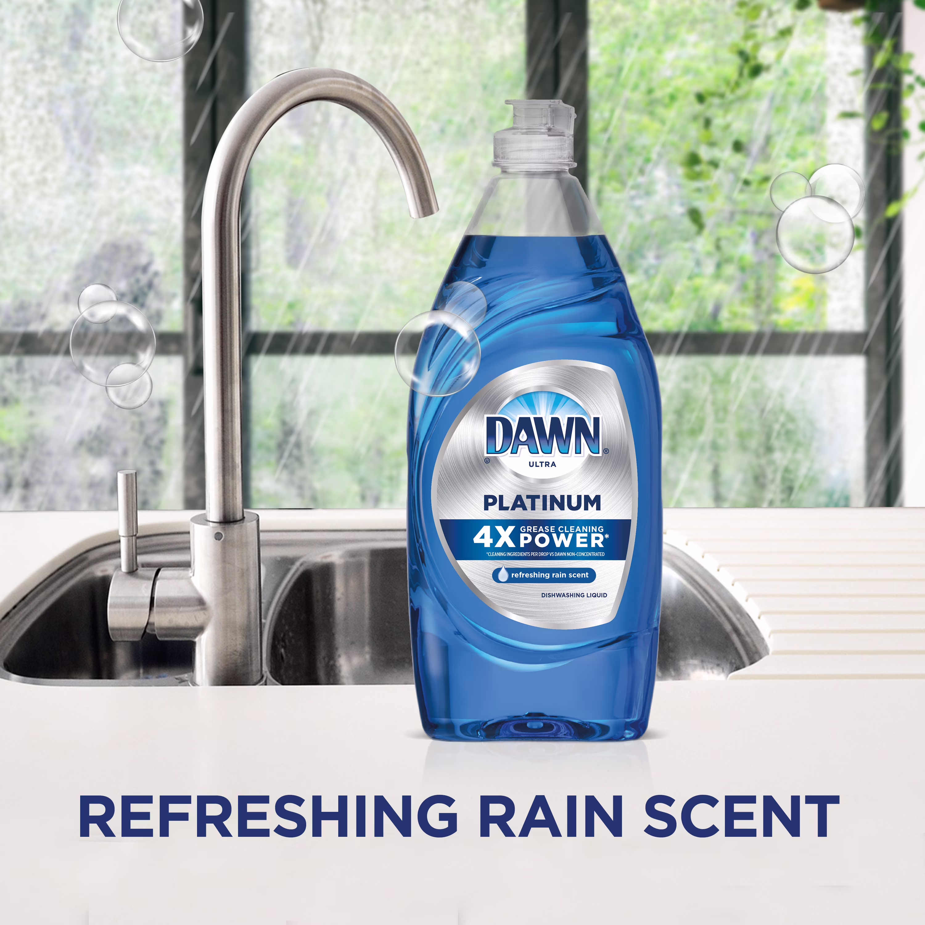 Dawn Platinum Dishwashing Liquid Dish Soap, Refreshing Rain Scent, 54.9 fl oz, Pack - Thumbnail 5