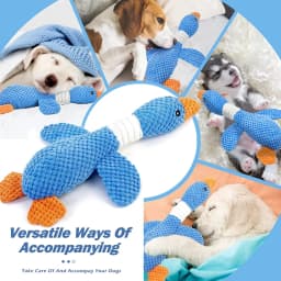 Vitscan Upgraded Goose Indestructible Dog Toys for Aggressive Chewers Small Medium Large Breed, Crinkle Squeaky Dog Toys Plush Dog Toy Puppy Chew - Thumbnail 8