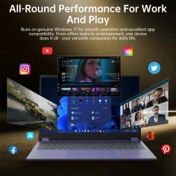 15.6" Touchscreen Laptop FHD Display,Intel Core i3 Processor,8GB RAM 256GB SSD ,Windows 11 Pro MS Office 2024 - Thumbnail 2