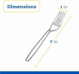 PLASTICPRO Disposable Plastic Forks Heavyweight Utensils Silverware, Clear, Pack - Thumbnail 4