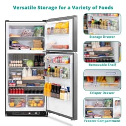 Techomey 19 Cu ft Refrigerator Top Freezer 2 Way Propane/LPG Off-Grid Outdoor - Thumbnail 1