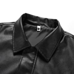Leather Jacket Men Casual Long Sleeve Zip Up Outerwear Coat with Pockets Slim Fit Biker Motorcycle Jackets, Black, XL - Thumbnail 4