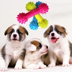 Utoimkio Interactive Dog Toys Soft Rubber Dog Chew Toys,Dog Teeth Cleaning Toy,Chewers Food Treat Dispensing Toy for Puppy Small Dogs - Thumbnail 5