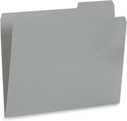 100 File Folders, Letter Size, 1/3 Cut Tab, Grayscale | Gray, black and white assortment, durable 11pt paper, 1/3 cut assorted tabs, color coded home - Thumbnail 7