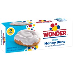 Wonder Iced Honey Buns, Individually Wrapped Iced Pastry Snacks, 10.5 oz, 6 Count - Thumbnail 10