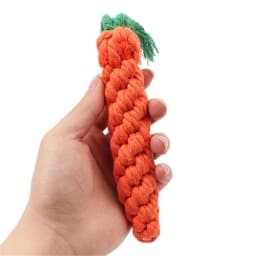Utoimkio Dog Rope Toys for Puppy Small Medium Large Dogs, Carrot Dog Rope Toys Dog Chew Toys Tug of War Rope Toy Teeth Cleaning for Puppy Small - Thumbnail 4