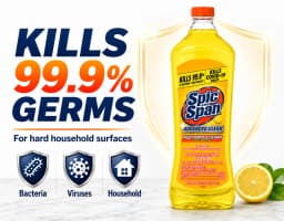 Spic and Span Multi-Surface Cleaner and Floor Cleaner, Lemon Scent, 34 fl oz 6 Pack - Thumbnail 3