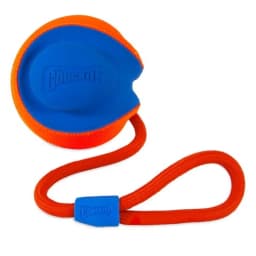 Chuckit! Rope Ball Indoor and Outdoor Fetch Dog Toy, 18" Rope, Blue and Orange, Pack - Thumbnail 1