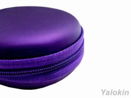 RHEA- Purple Protective Eva Leather Hard Travel Carrying Case For Earphones Bluetooths - Thumbnail 5