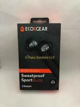 RHEA- Lot 4 Pcs Ecoxgear Sweat Proof Sport Buds Microphone & Control & Passive Noise - Thumbnail 1