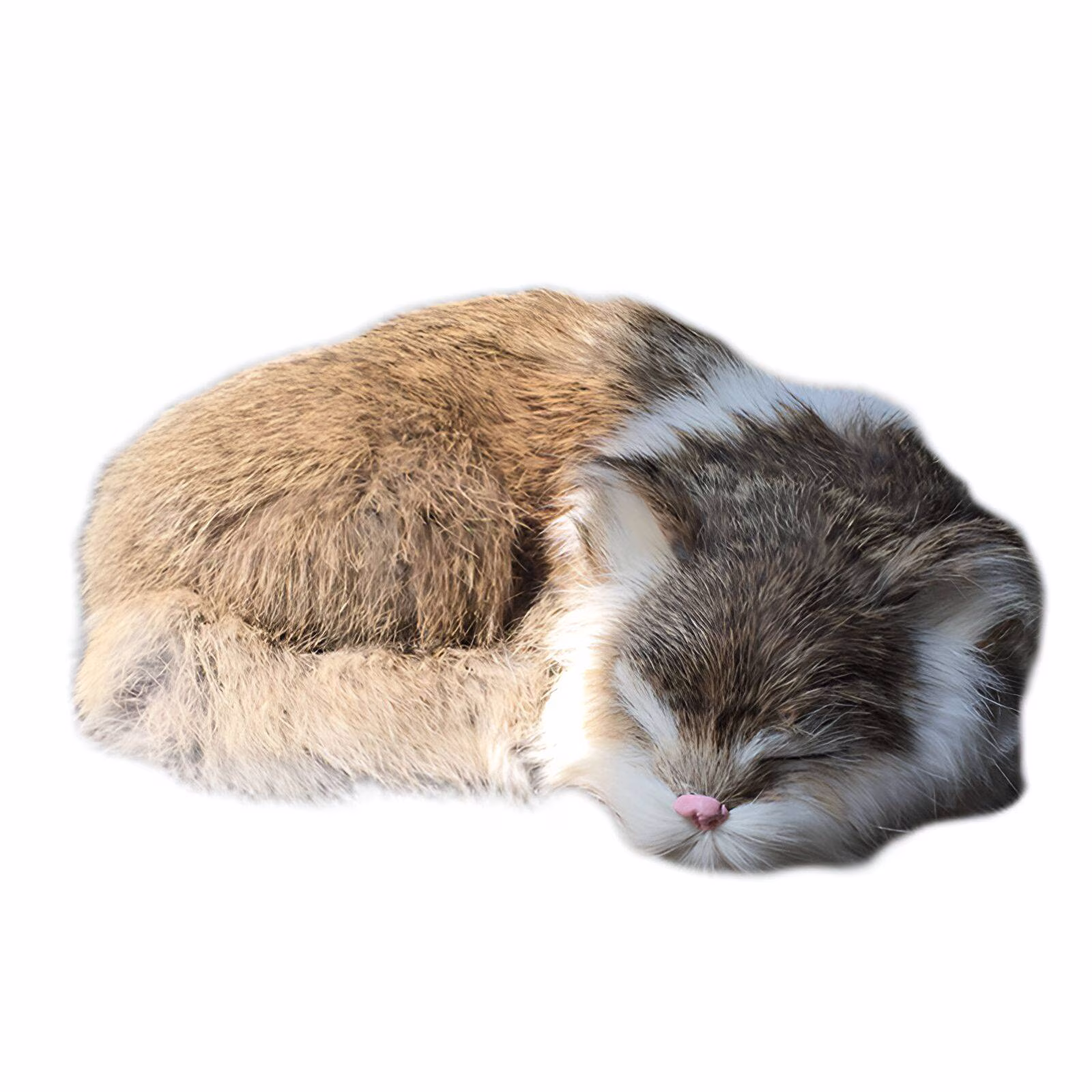 BESTSKY Cat Stuffed Animal,Versatile Home Decor Stuffed Cat,Warm and Fun Ambiance Breathing Stuffed Animal,Brown,21*17*6cm - Thumbnail 1