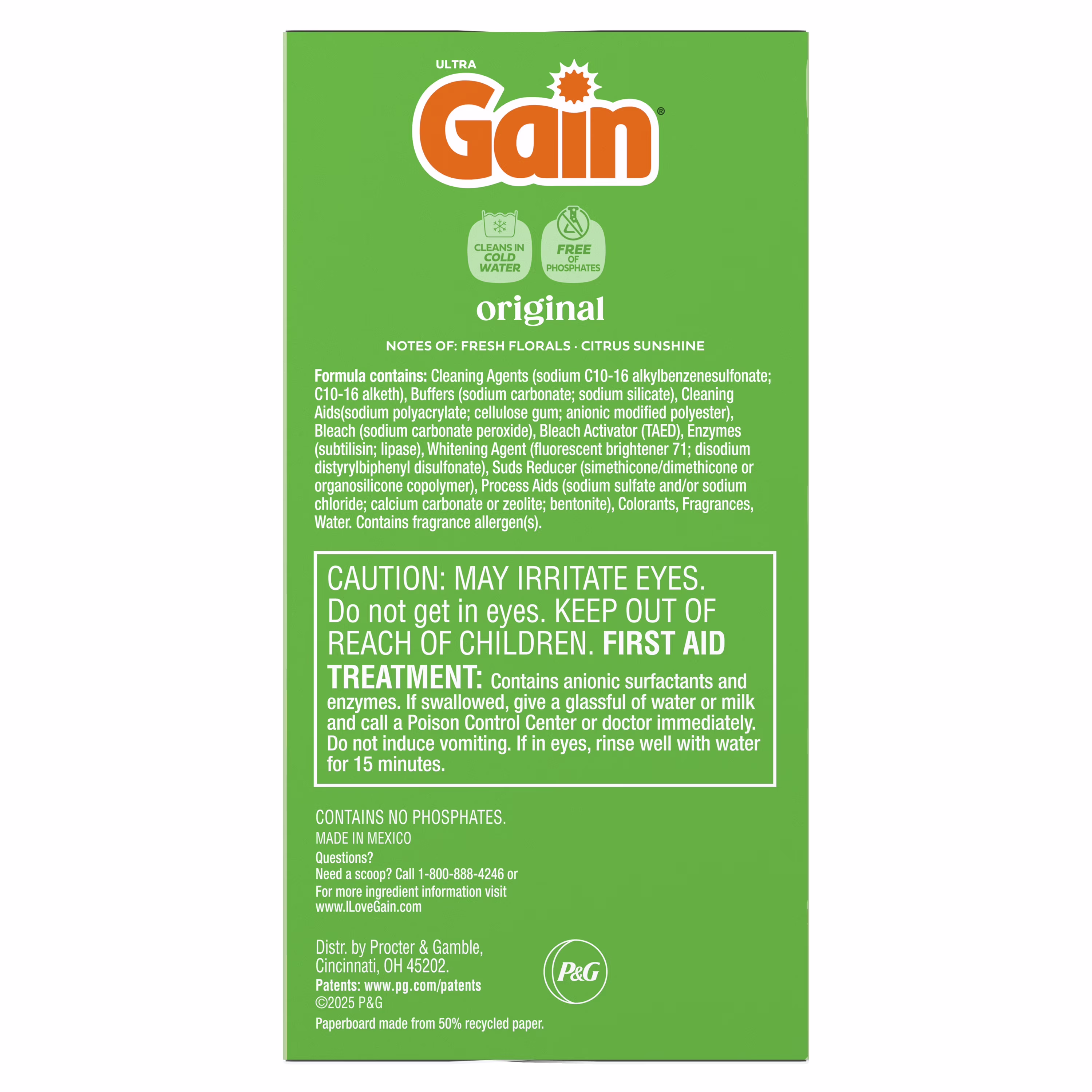 Gain Powder Laundry Detergent, Original Scent, 40 oz, 44 Loads - Thumbnail 7