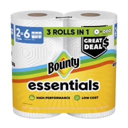 Bounty Essentials Paper Towels Select-A-Size, 2 Triple Rolls, White, 162 Sheets Per Roll - Thumbnail 10