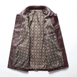 Zivyakyro Business Mens Jackets Long Sleeve Fall Winter Faux Leather Vintage Jackets Regular Solid Button down Brown L - Thumbnail 5