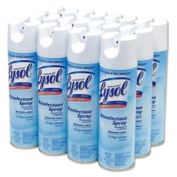 Lysol 19 oz. Crisp Linen Disinfectant Spray (12-Pack) - Thumbnail 1