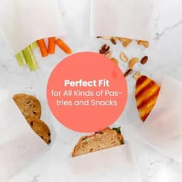 Fit Meal Prep 200 Pack Paper Sandwich Bags 7 x 6”, Greaseproof Snack Bags, Food Grade Pastry Bag, Recyclable Small Paper Bags, Cookie Sleeves, Food - Thumbnail 6