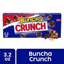 Buncha CRUNCH Candy, Pieces of Creamy Milk Chocolate with Crisped Rice, Movie Theater Candy, Concession Box, 3.2 oz - Thumbnail 1