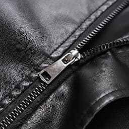 Agkizg Men's Fall Winter Leather Jackets, Vintage Turn Collar Faux Leather Jacket Oversized Cuffed Sleeve Casual Fall Outerwear - Thumbnail 4