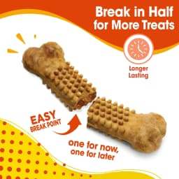 Nylabone Nubz Natural Dog Treats for Large Dogs, Chicken Flavor Dog Bones, Large - 30+ lbs., 14.6 oz Pouch, 8 Count - Thumbnail 2