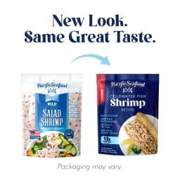 Pacific Seafood Frozen Wild Cooked Coldwater Pink Shrimp, 1 lb Bag (350-500 Count per lb), Contains Shellfish - Thumbnail 2