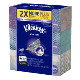 Kleenex Ultra Soft Facial Tissues, 3 Flat Boxes (360 Total Tissues) - Thumbnail 8