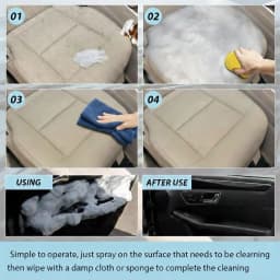 Limpiador Espuma, Foam No-Rinse Cleaner,4-In-1 Multi-Enzyme Foam Spray Cleaner,All-Purpose Deep Cleaning Spray,Heavy Duty Oil Stain Cleaner For Car - Thumbnail 6