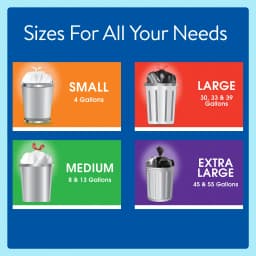 Great Value Sustainable Strong Flex Multi-Purpose Drawstring Bags, 30 Gallon, 40 Count - Thumbnail 3
