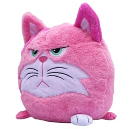 Hangry Petz: Lucy Pink Cat - 12" Animal Plush, Squeeze Tummy For Sounds, Hungry Angry Expression, Embroidered Face, Soft Round Companion, Kids - Thumbnail 4