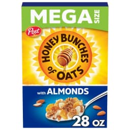 Honey Bunches of Oats with Almonds Almond Breakfast Cereal, Family Size 28 oz Box - Thumbnail 1