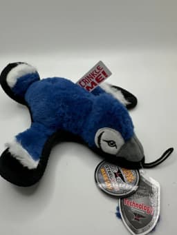 SteelDog Ruffian Blue Jay Plush Dog Toy, Squeaker Dog Toy, Tennis Ball Inside, Crinkles for Interactive Play - Thumbnail 1