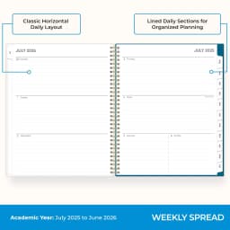 Blue Sky 2025-2026 Academic Year Weekly and Monthly Planner Calendar, July 2025 - June 2026, 12-Month, 8.5" x 11", Flexible Cover, Wirebound - Thumbnail 3