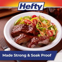 Hefty Deluxe Extra Strong and Deep Disposable Foam Plates, 10.25 inches, 20 Count - Thumbnail 3