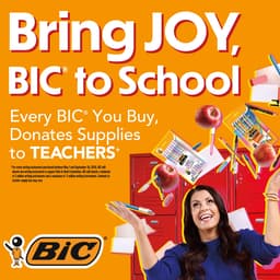 BIC Cristal Xtra Smooth Medium Point Ball Pen, School Supplies, 1.0 mm, Black, 10-Count - Thumbnail 2