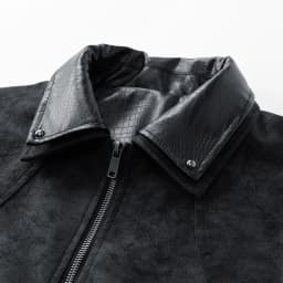 Kilaqueen Leather Jacket for Men Faux Leather Lapel Long Sleeve Zip Up Bomber Jacket with Pockets 90s Vintage Biker Racing Moto Jackets - Thumbnail 6