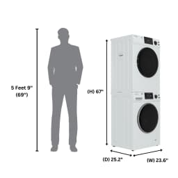 Equator Laundry Set 18 Lbs Washer 1.9cf+Vented Dryer 4cf SINGLE OUTLET 110V - Thumbnail 3