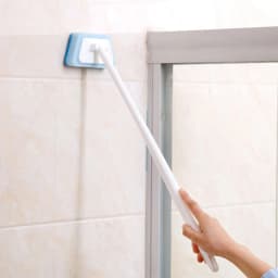 Hovilon Bathtub Scrubber with Long Handle，23'' Tub Tile Scrubber Brush Non Scratch Cleaning Brush Replaceable Scouring Pad for Shower Floor Wall Sink - Thumbnail 8