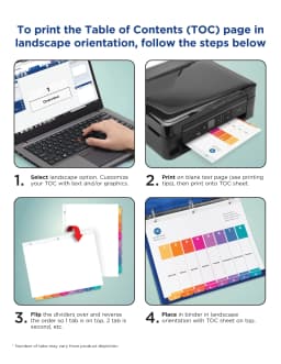Avery Ready Index 12 Tab Dividers, Customizable TOC, 1 Set (11141) - Thumbnail 7