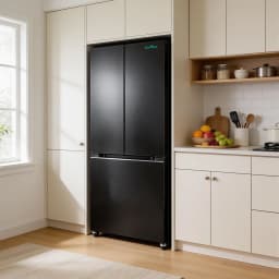 iceBlue 30" Black Stainless Steel French Door Refrigerator, Top Fridge and Drawer Freezer, 17.7 Cu. Ft - Thumbnail 13