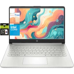 HP Newest 14" Laptop, Slim Light Laptop Computer for Students and Business, 16GB RAM, 192GB Storage(128GB eMMC+64GB SD) - Thumbnail 1