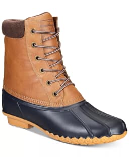 WEATHERPROOF VINTAGE Mens Navy Insulated Comfort Adam Round Toe Block Heel Lace-Up Duck Boots 8 M - Thumbnail 1