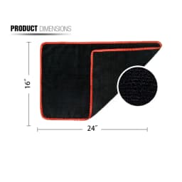 Carcarez 16"x24" Black Microfiber Towel - Pack of 6 - Multipurpose Cleaning Towels with Superior Absorbency and Softness - Ideal for Auto, Home - Thumbnail 4
