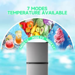 TACOOL 5.0 Cu.ft Small Refrigerator Mini Fridge for Bedroom Drink Holder Large Capacity Suit for Home, Apartment, Office SILVER - Thumbnail 3