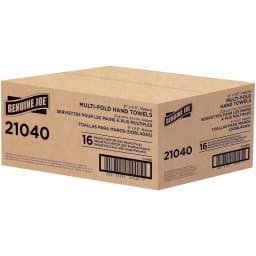Genuine Joe Multi-Fold Natural Paper Towels - 16 Pack, 250 Sheets Each - Thumbnail 6