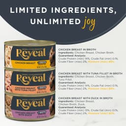Reveal Natural Wet Cat Food, Chicken in Broth Variety Pack, 8 x 2.47oz - Thumbnail 3