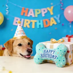 Prime Pets Dog Birthday Toys, Plush Dog Squeaky Toys, Dog Chew Toys Bone for Small Medium Large Dogs - Thumbnail 7