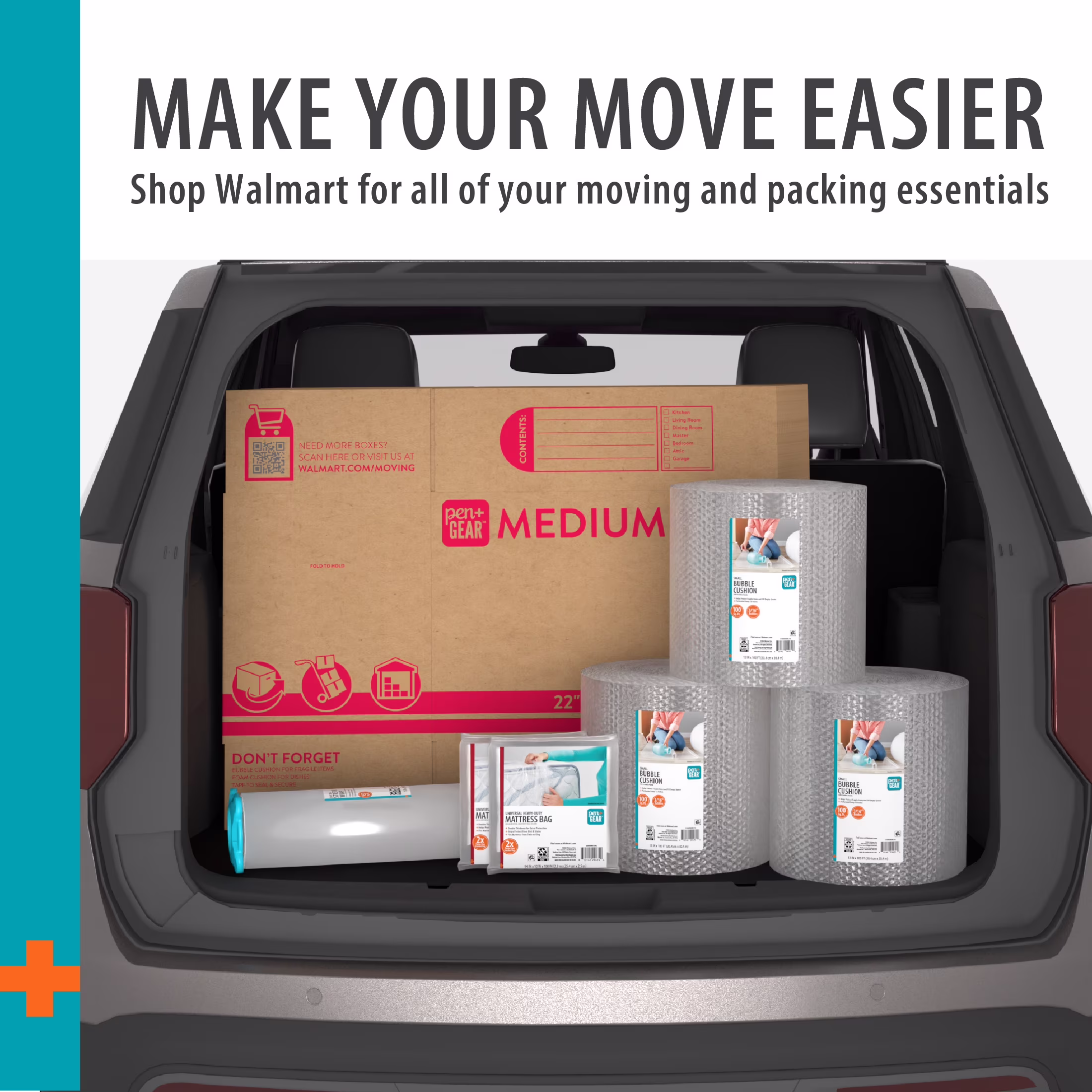 Pen+Gear Large Moving Boxes, 27L x 15W x 17H, Kraft - Thumbnail 14