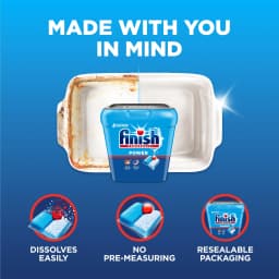 Finish Power Dishwasher Pods, No Pre-Rinse Dishwasher Detergent Tabs Soap, Deep Clean, 84 Count - Thumbnail 5